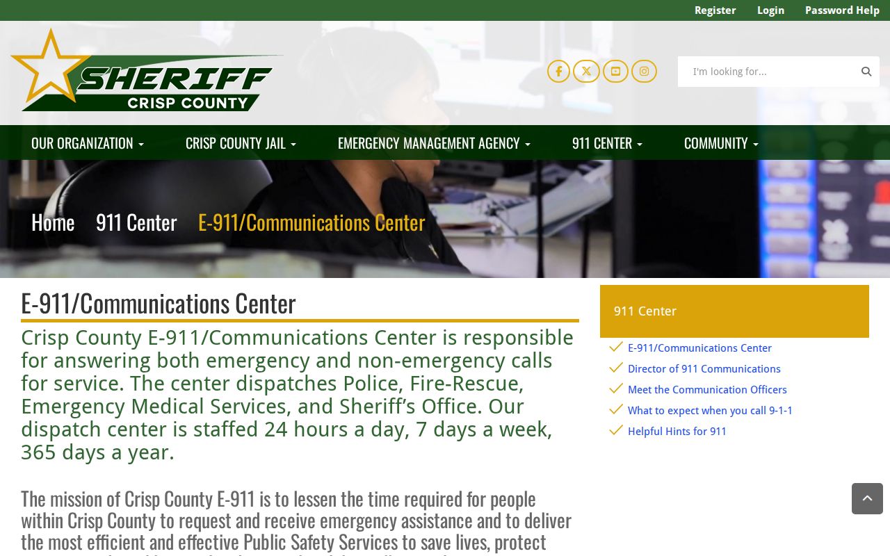 Crisp County most wanted emergency and 911 contact guidance