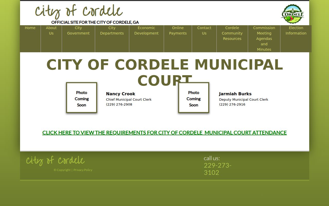 Crisp County city court warrant contacts